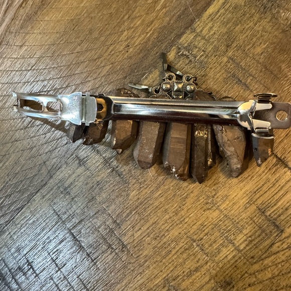 Handmade Crystal Hair Clip With Rhinestone Accents - Picture 4 of 6